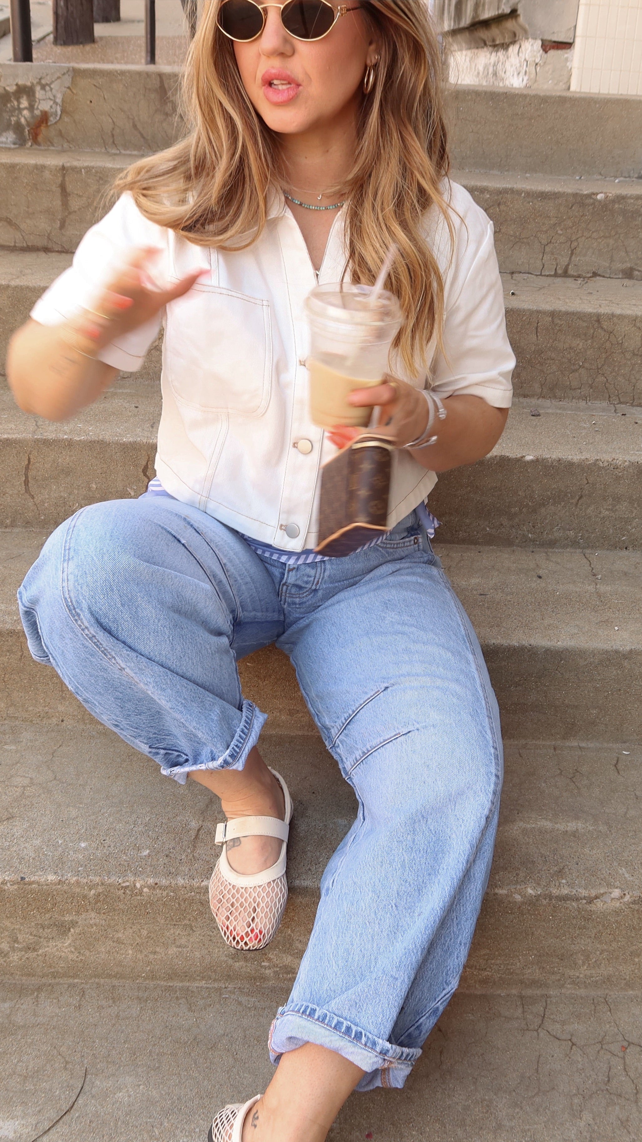 DAPHNE DENIM TOP.