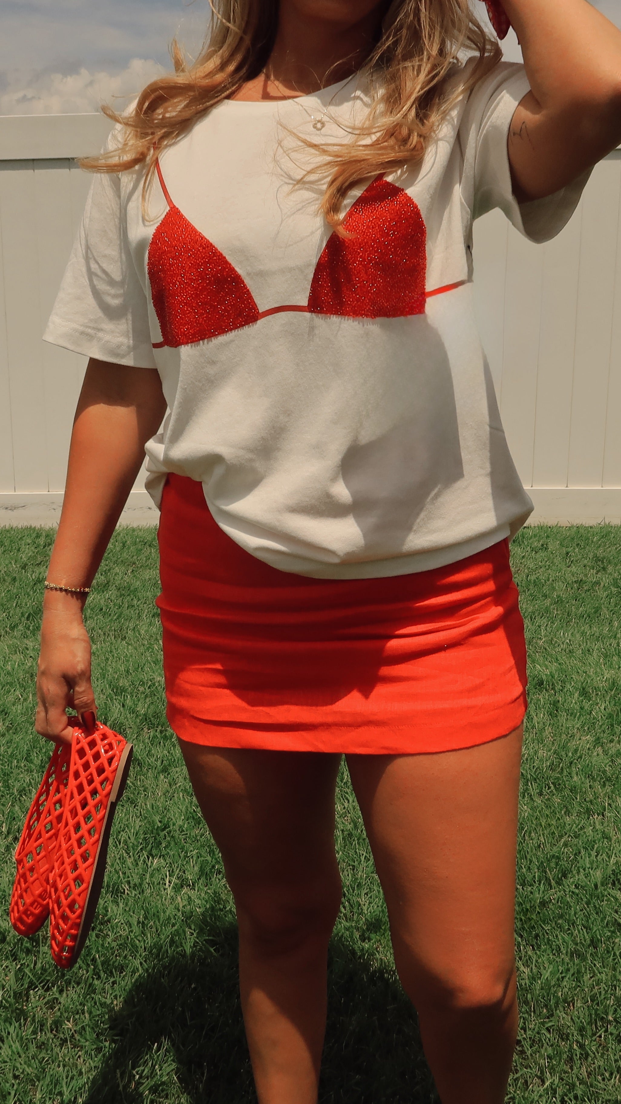 THE BEADED BIKINI TEE.