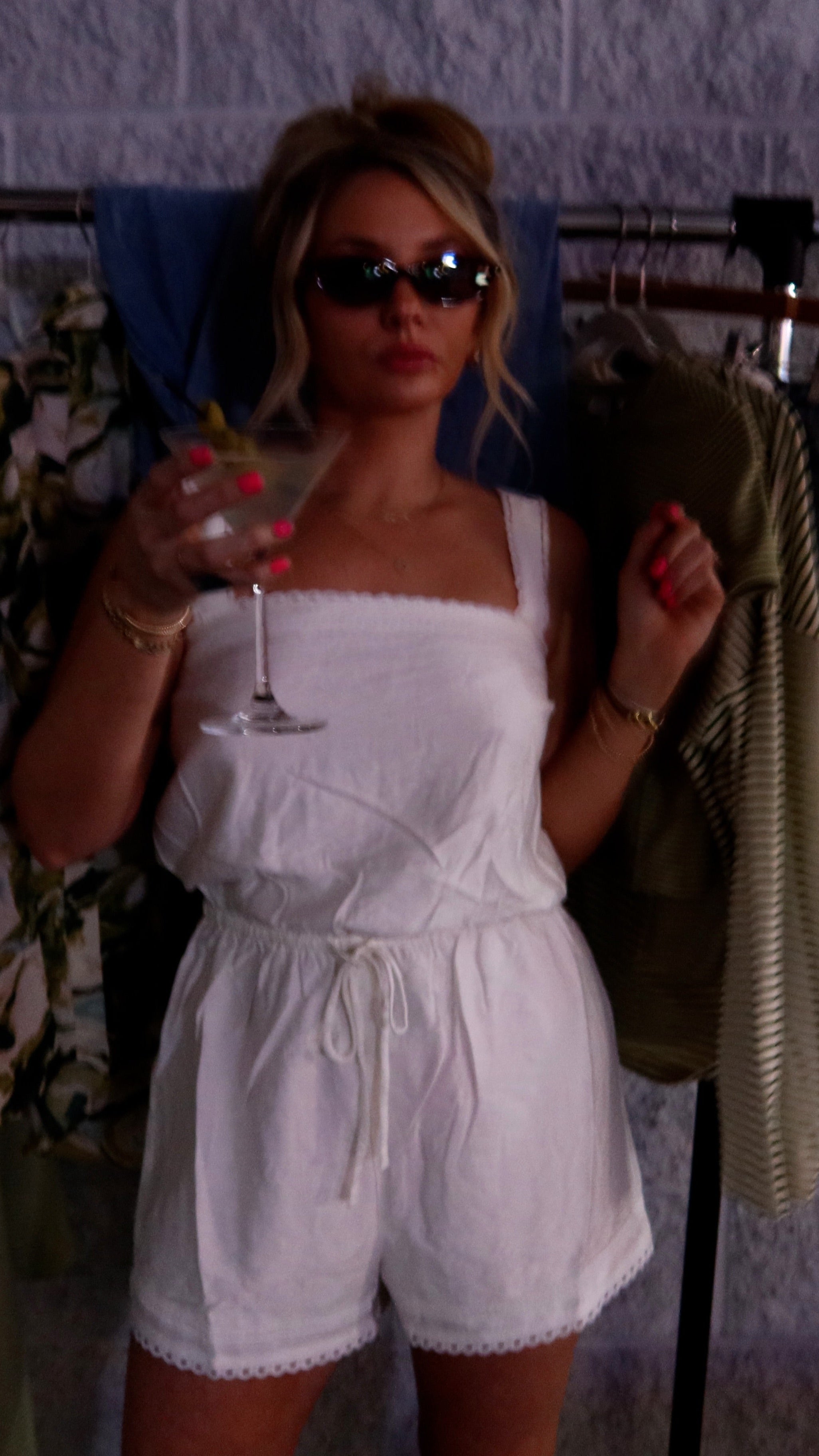 HAPPY HOUR LACETRIM ROMPER.