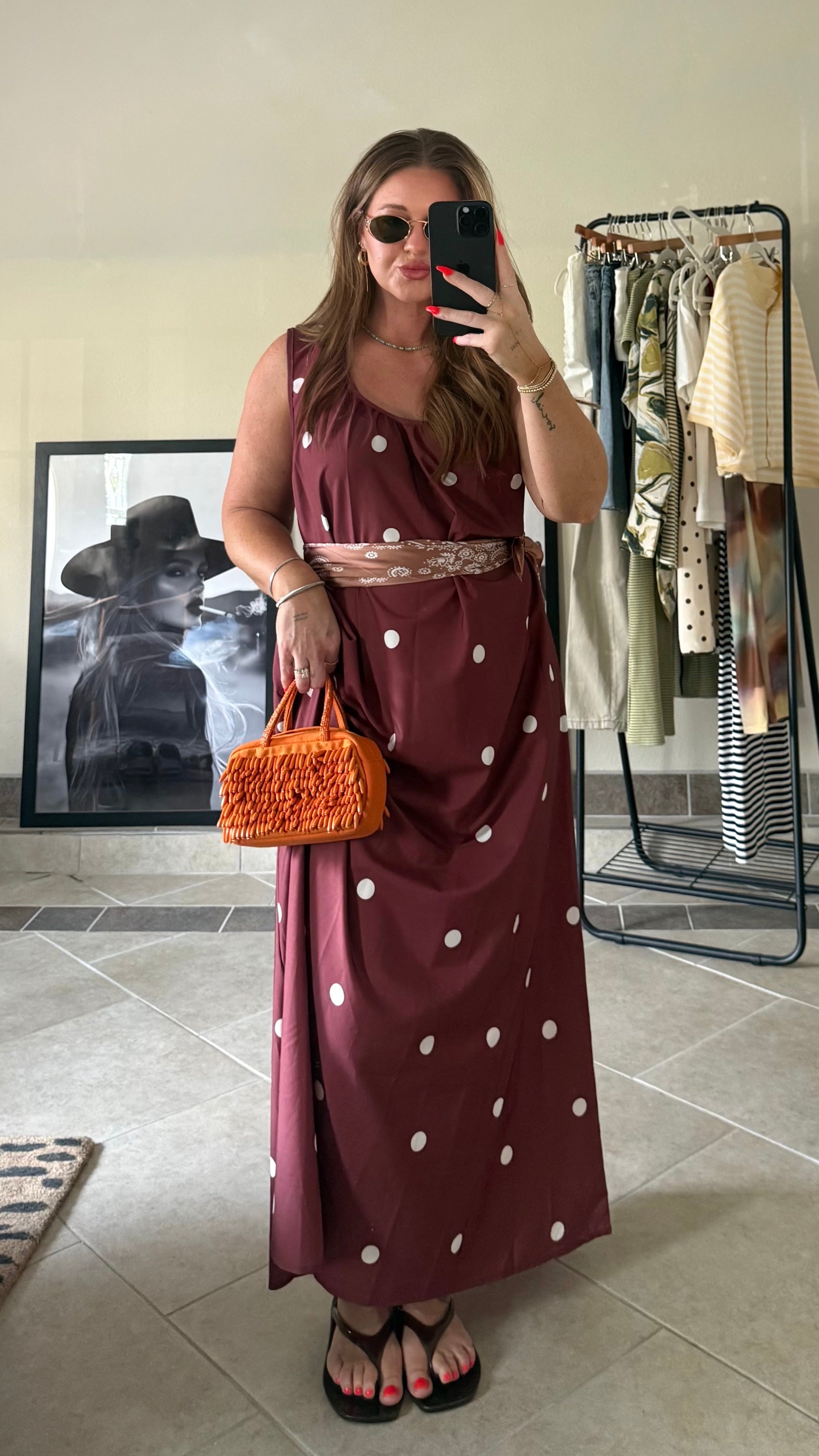 DEMI DOTTED MAXI DRESS.