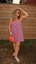 CAMI PLAID MINI DRESS.