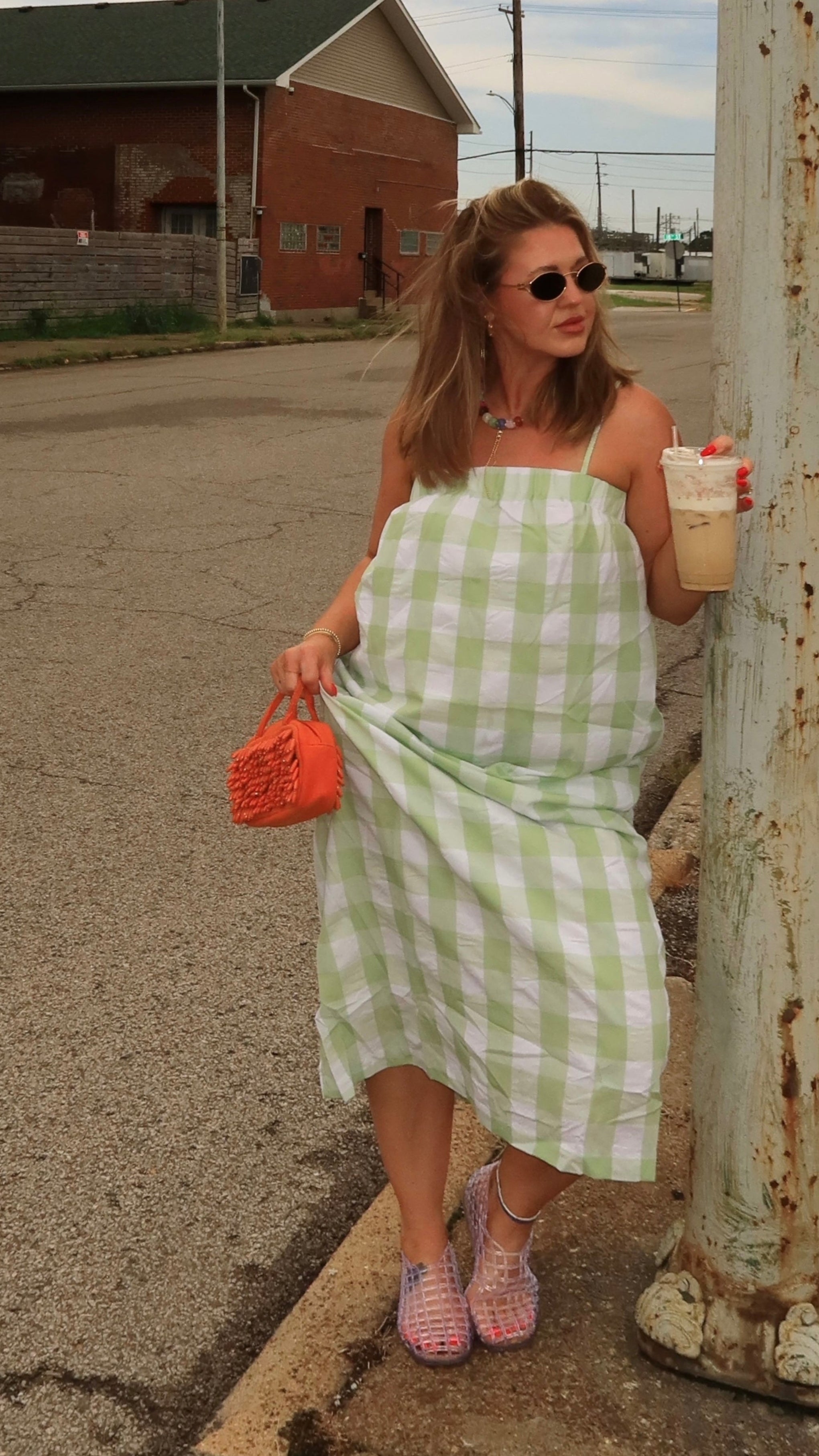 GEMMA GINGHAM MAXI.