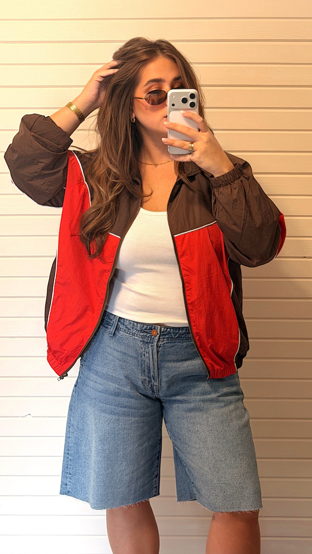 GOLDIE FUNNEL NECK WINDBREAKER.