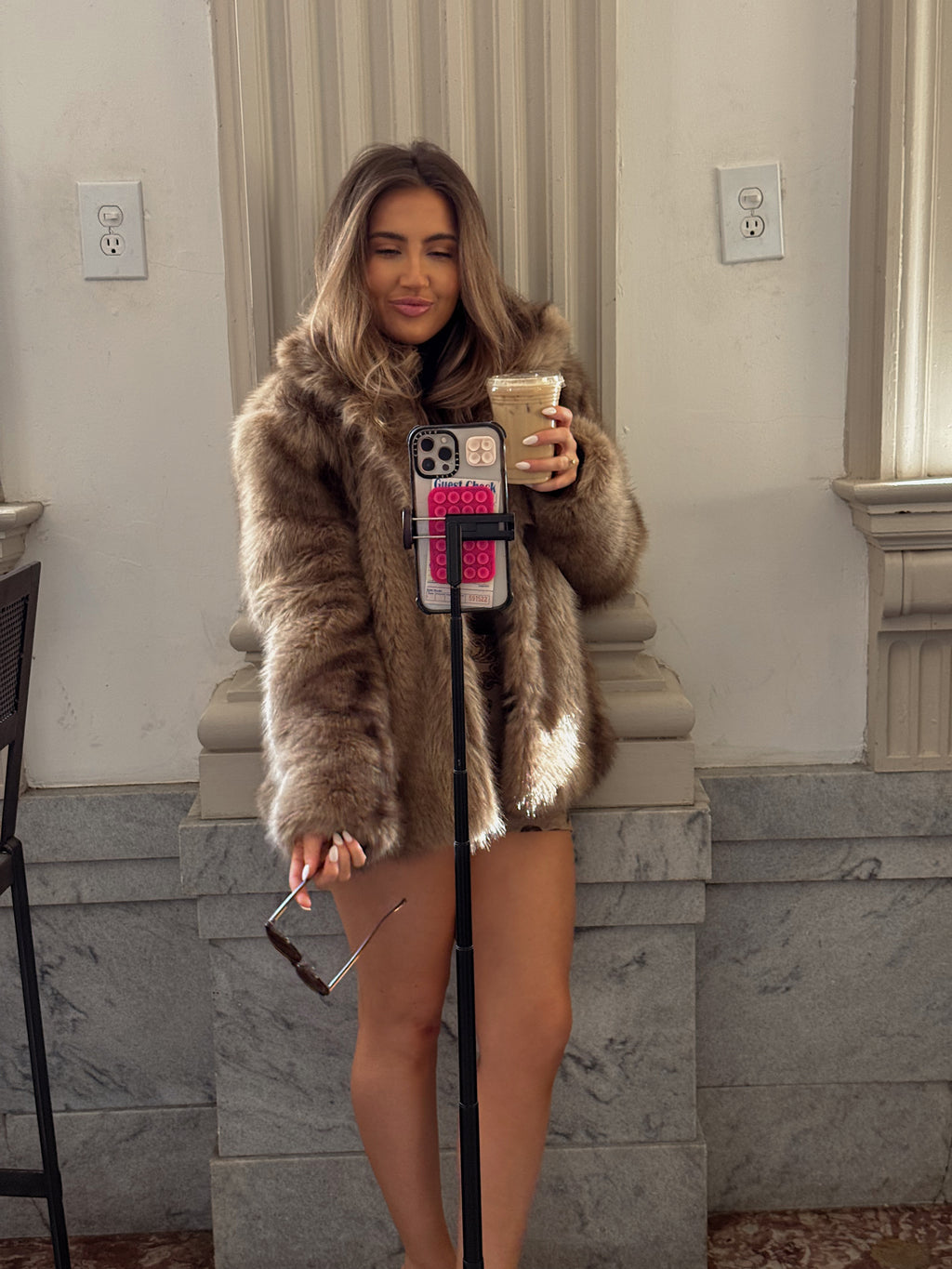 TEDDY FAUX FUR JACKET.