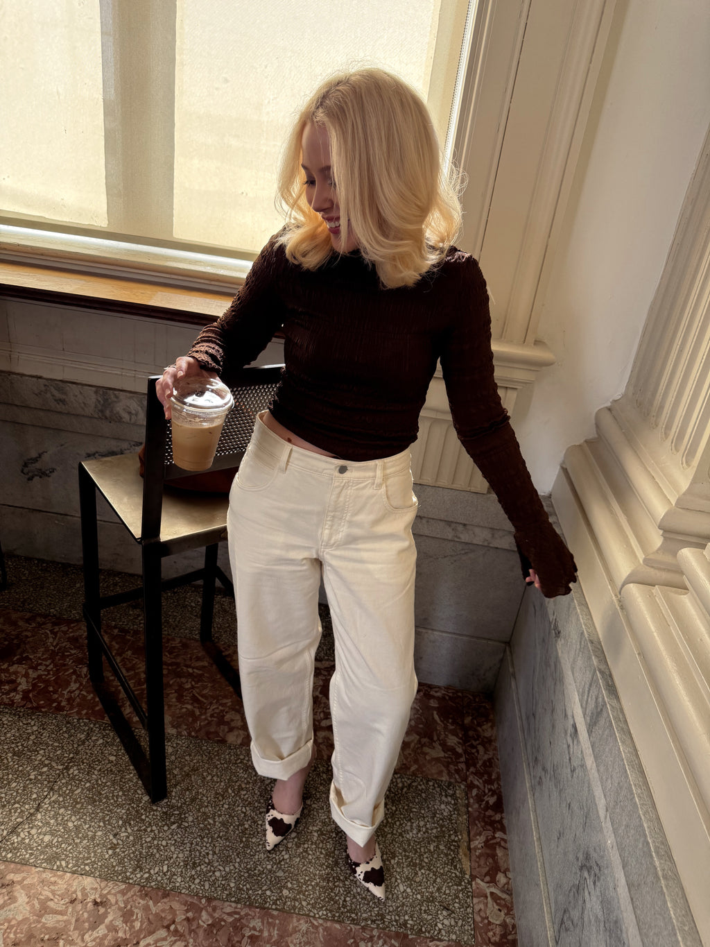 HALEY SMOCKED TOP.