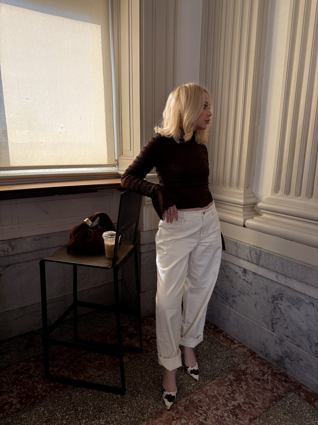 HALEY SMOCKED TOP.