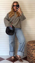 ANDI STRIPED OVERSIZED TEE.