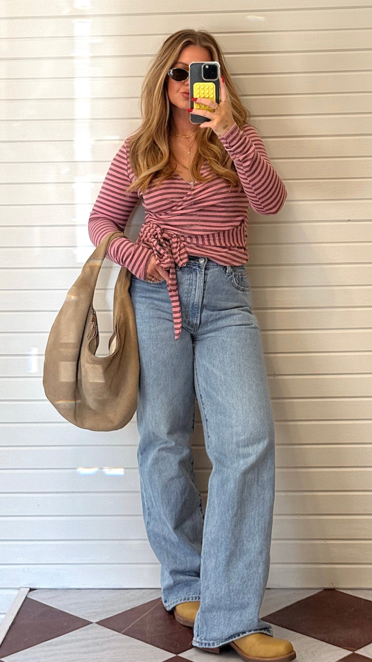DYLAN FAUX WRAP TOP.