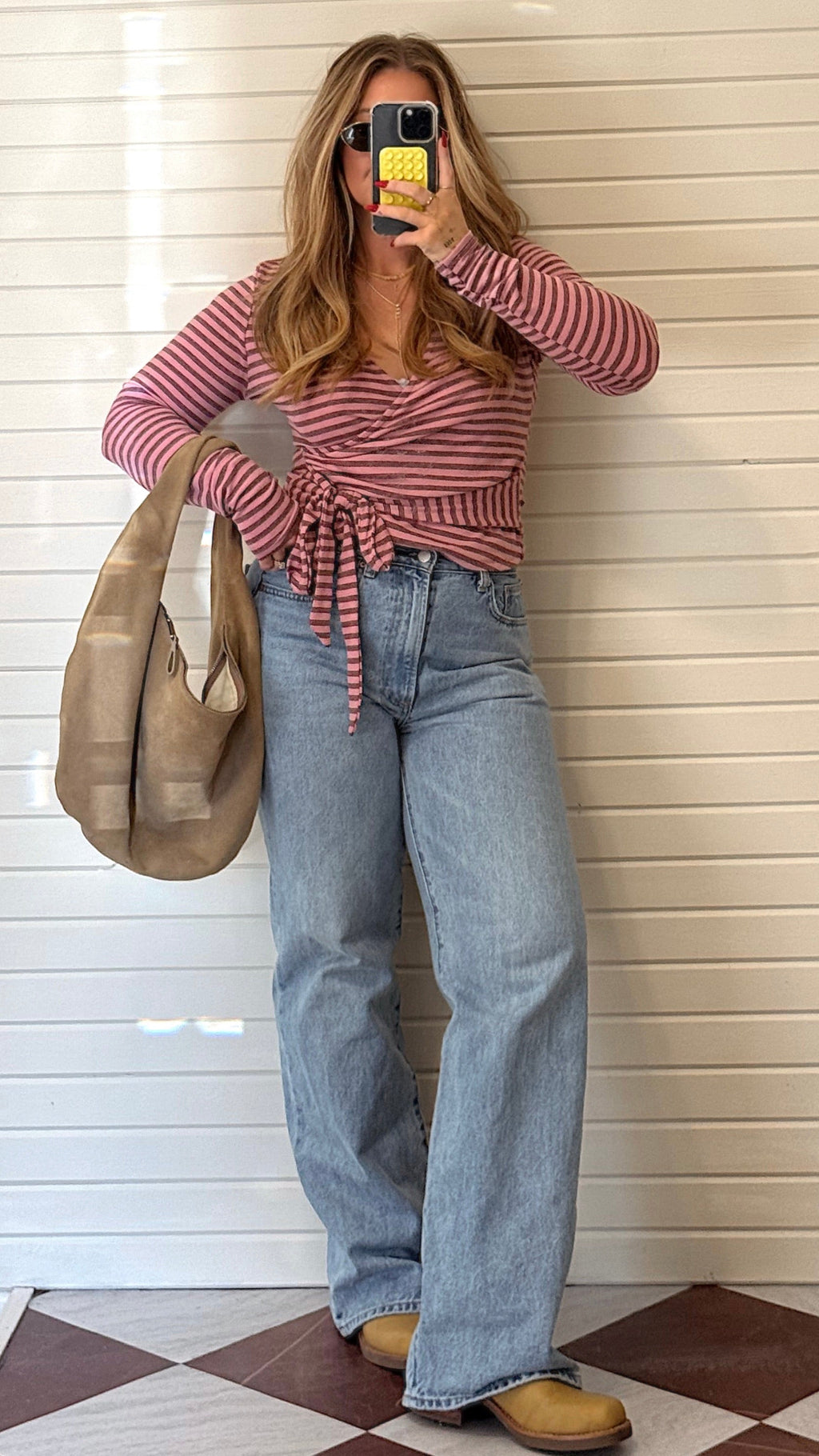 DYLAN FAUX WRAP TOP.