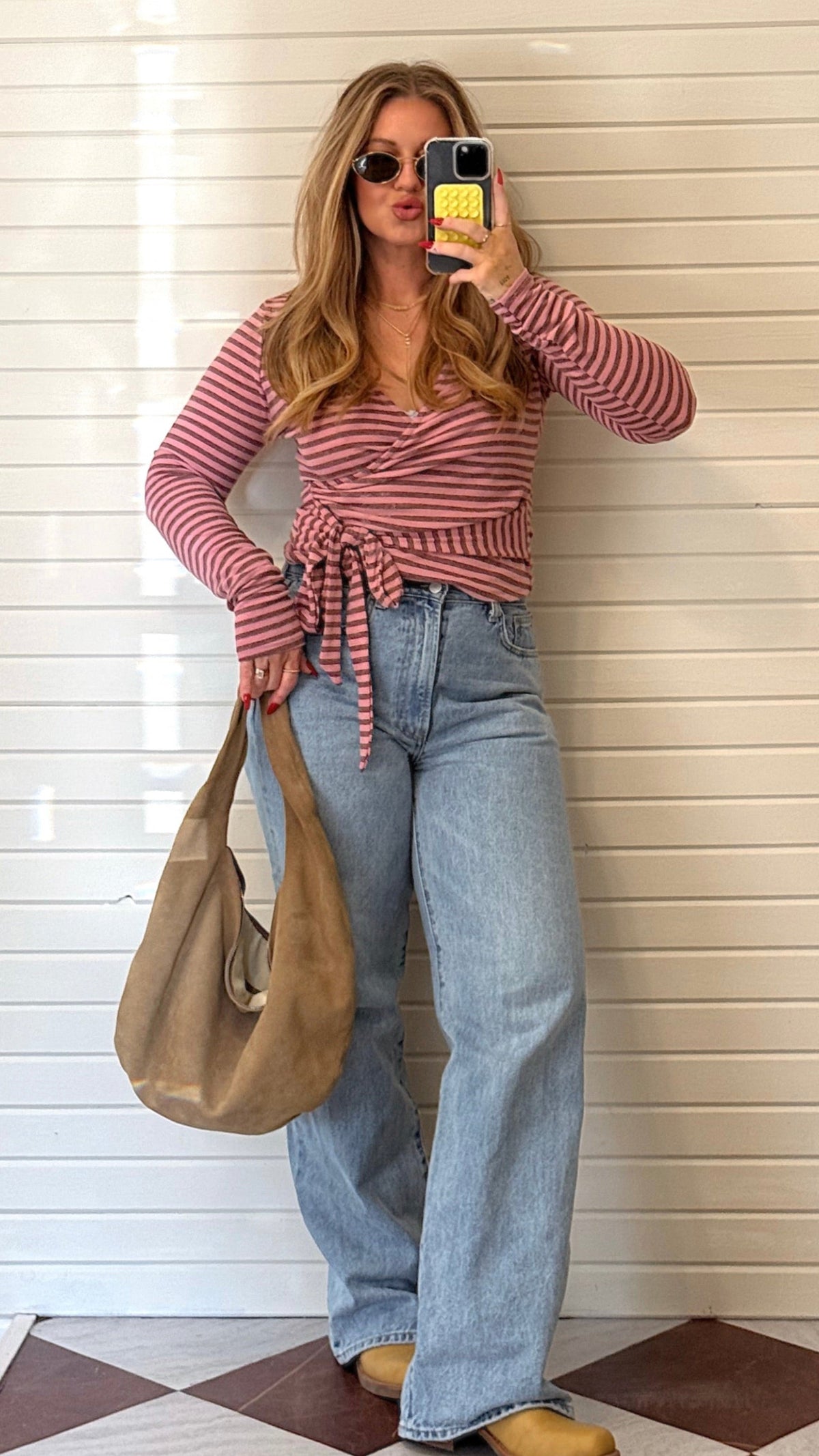 DYLAN FAUX WRAP TOP.