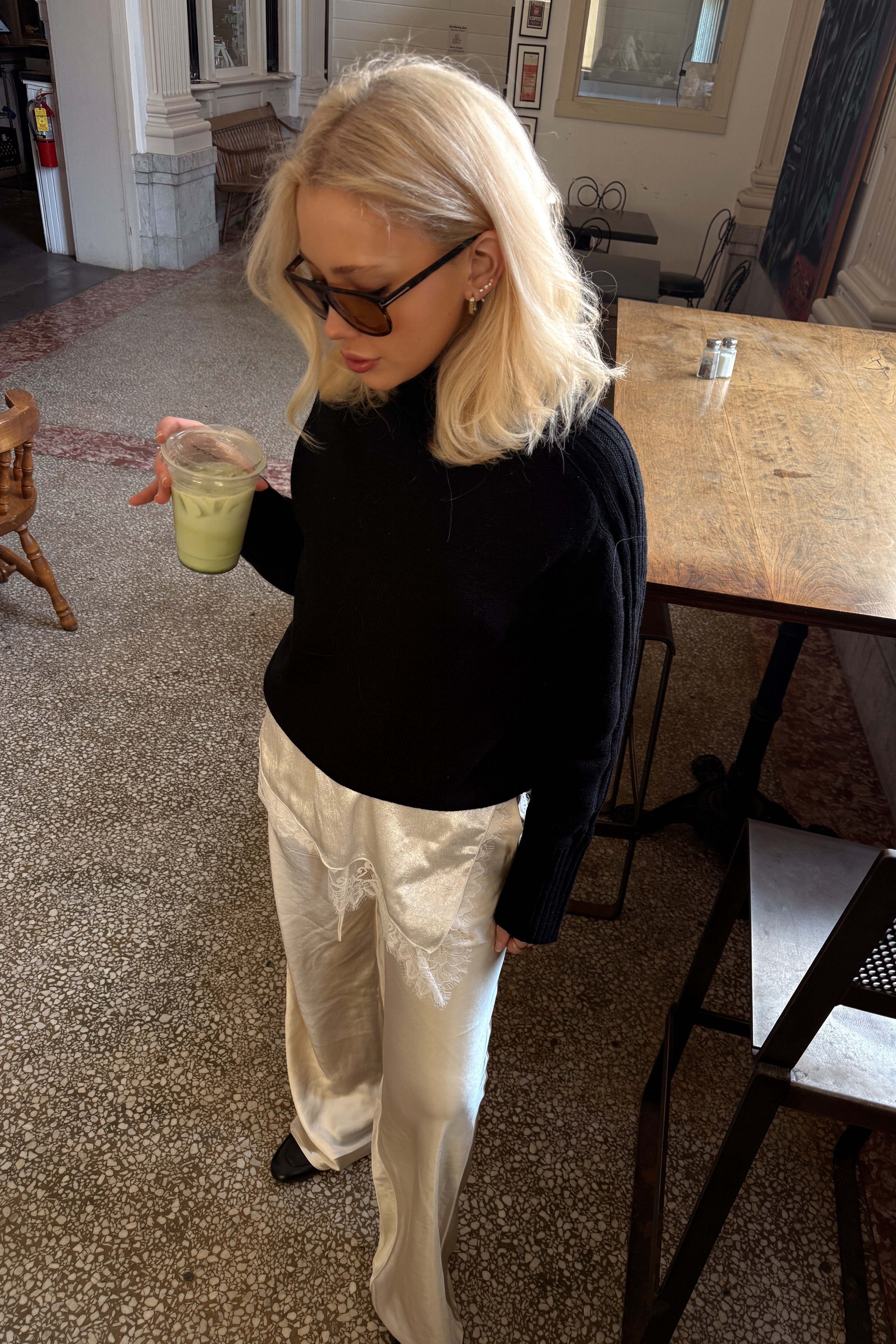 BAKER FUNNEL NECK SWEATER.