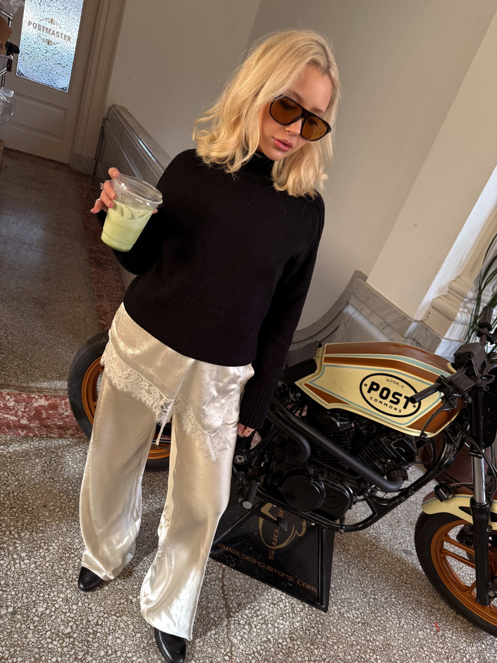 BAKER FUNNEL NECK SWEATER.