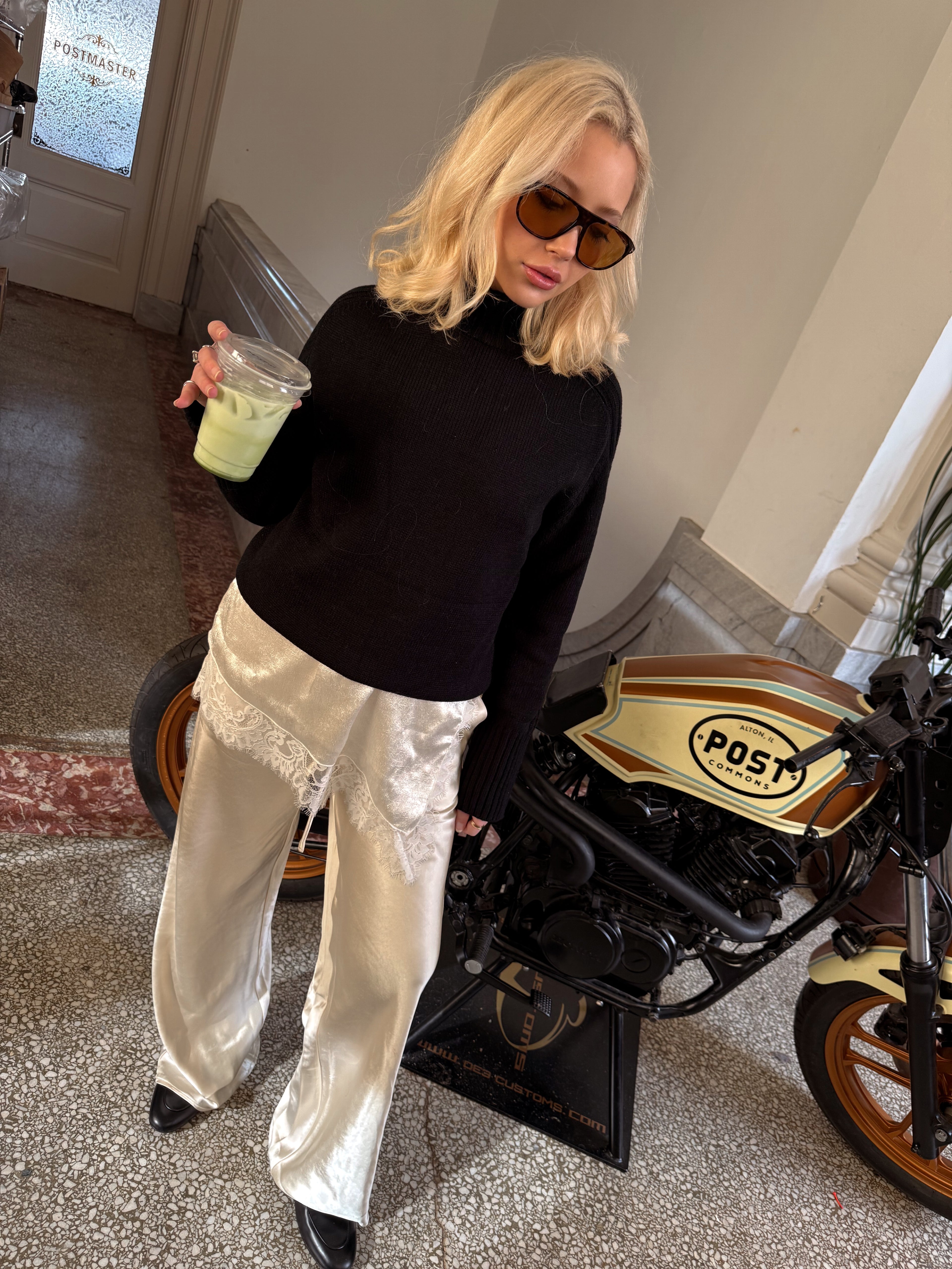 BAKER FUNNEL NECK SWEATER.