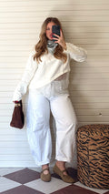 LAUREN LACE TRIM TOP.