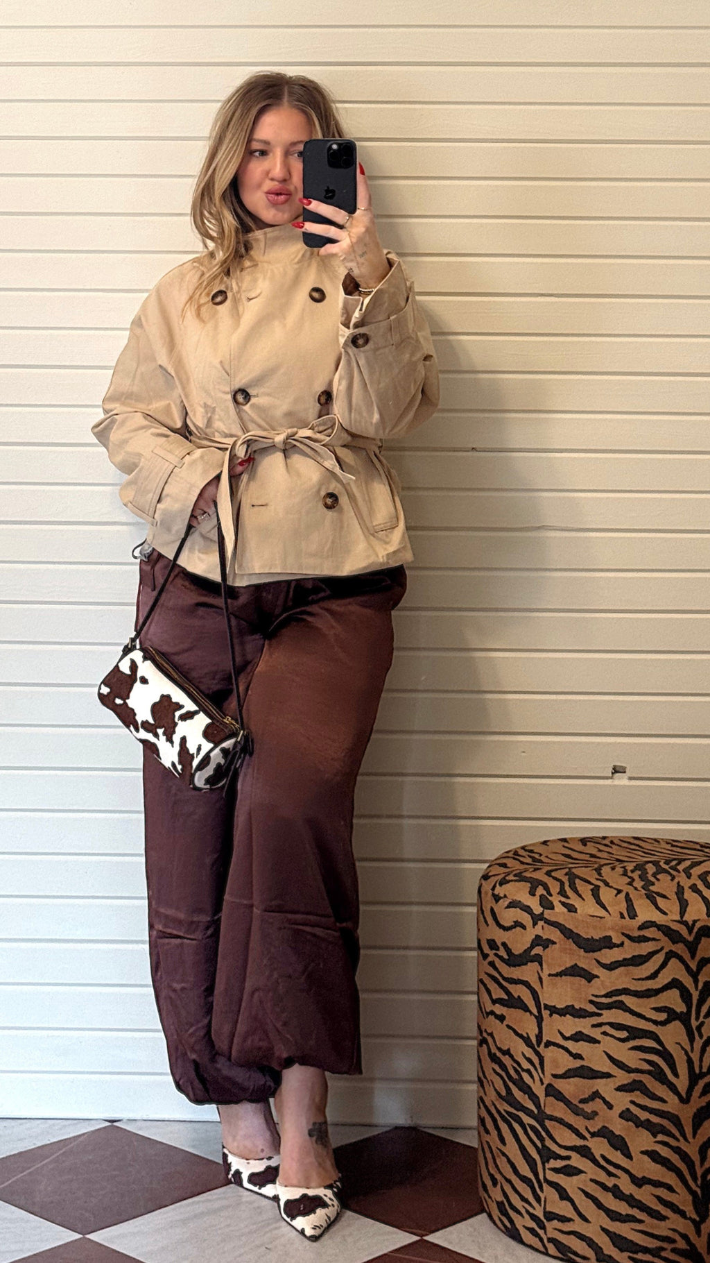 SADIE SATIN BALLOON PANTS.