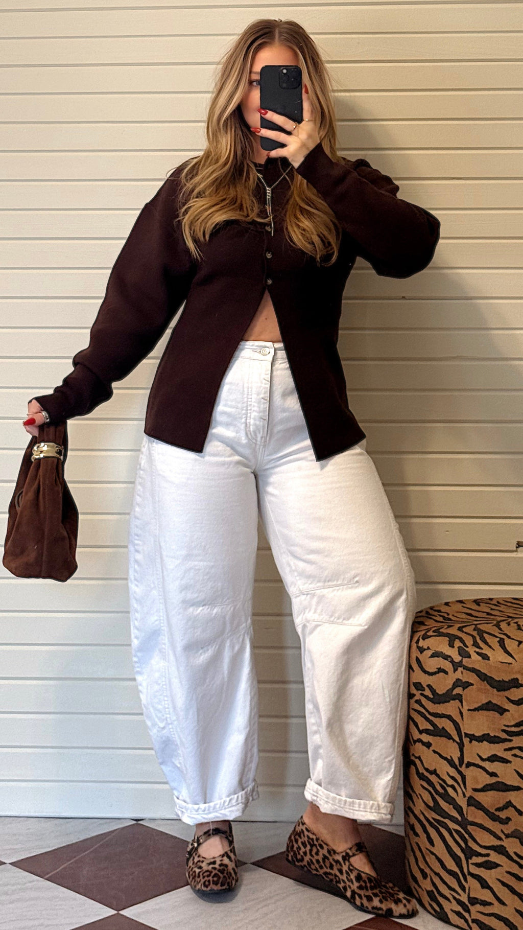 CAROLINE PEPLUM SWEATER.