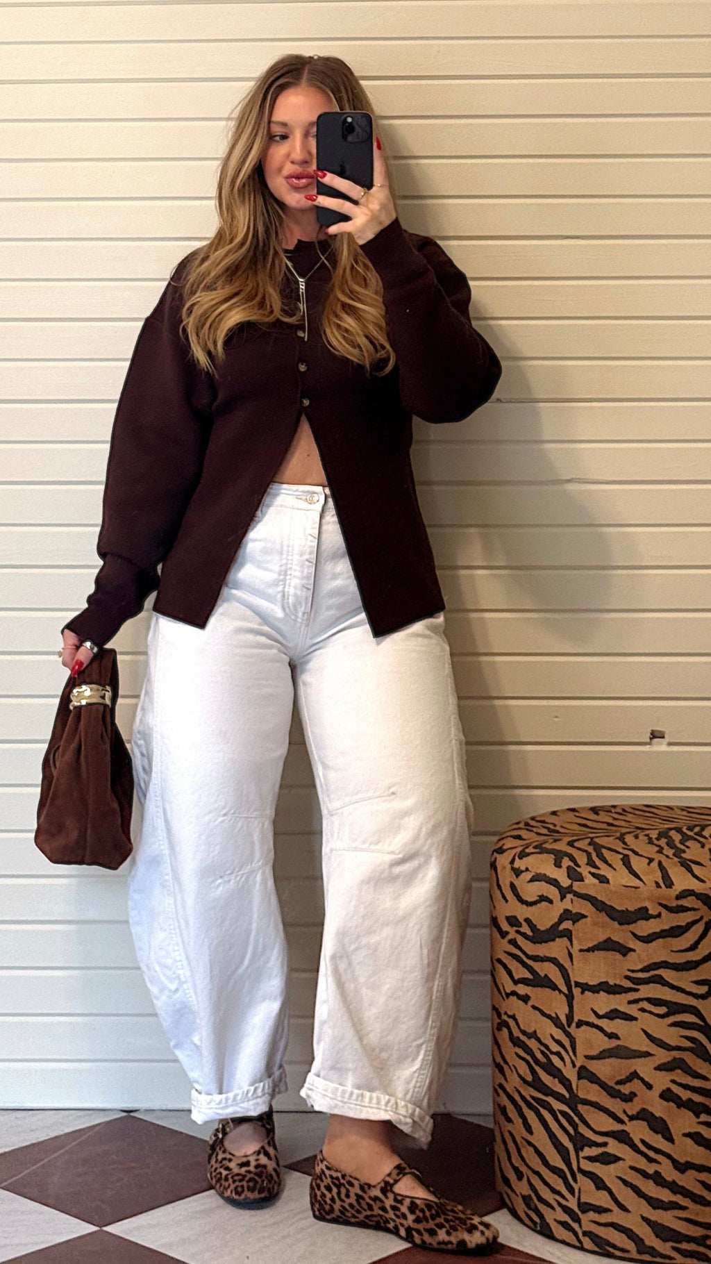 CAROLINE PEPLUM SWEATER.