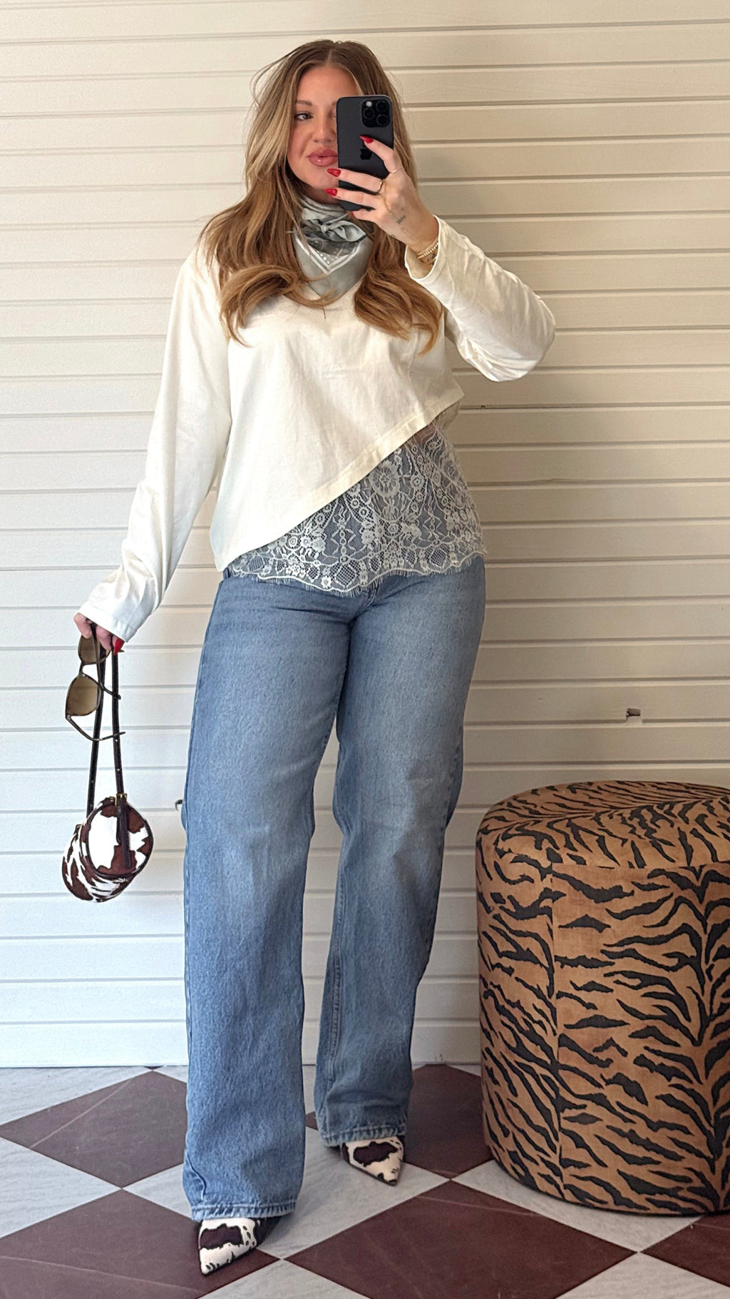 LAUREN LACE TRIM TOP.