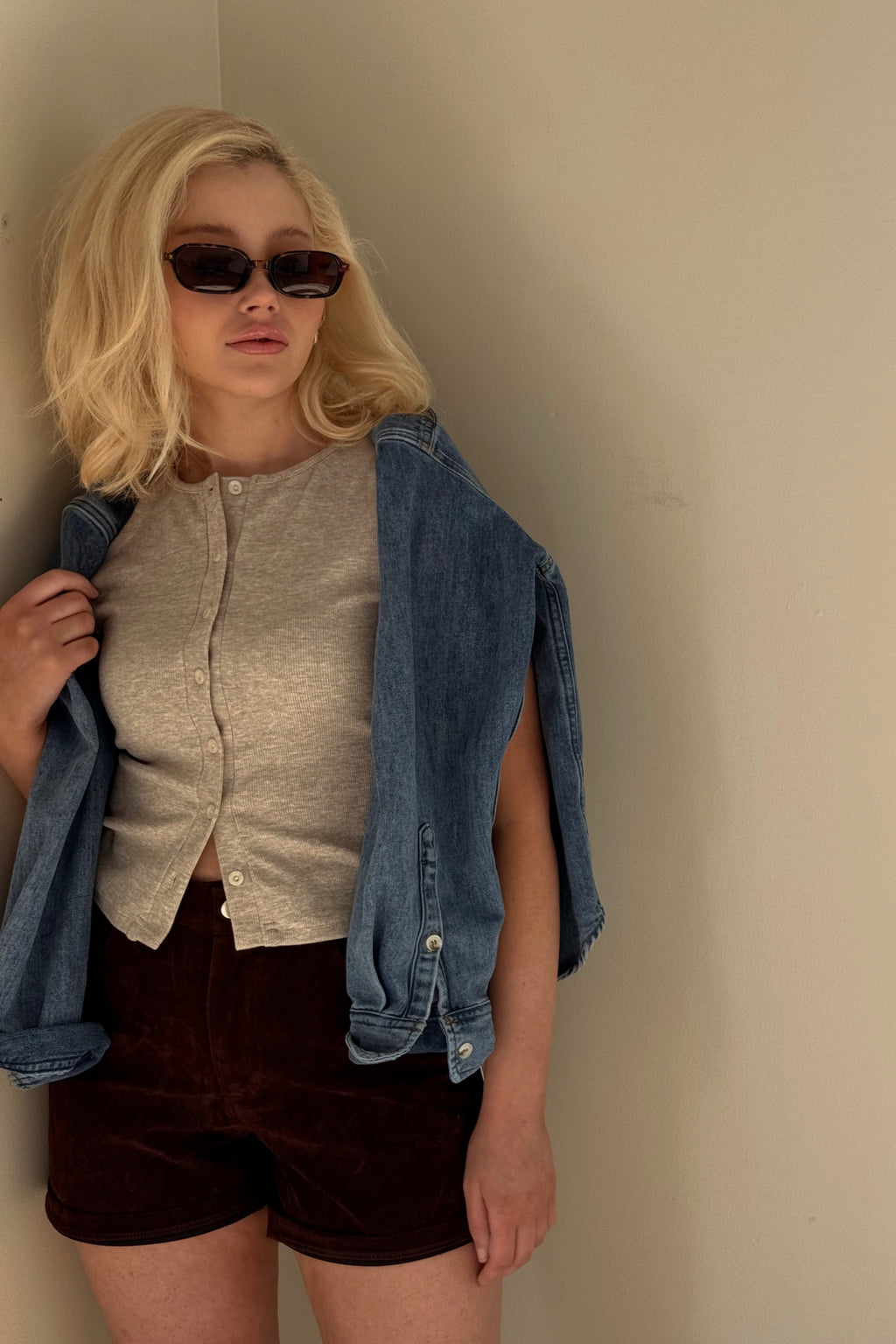 SUMMER IN SUEDE SHORTS.