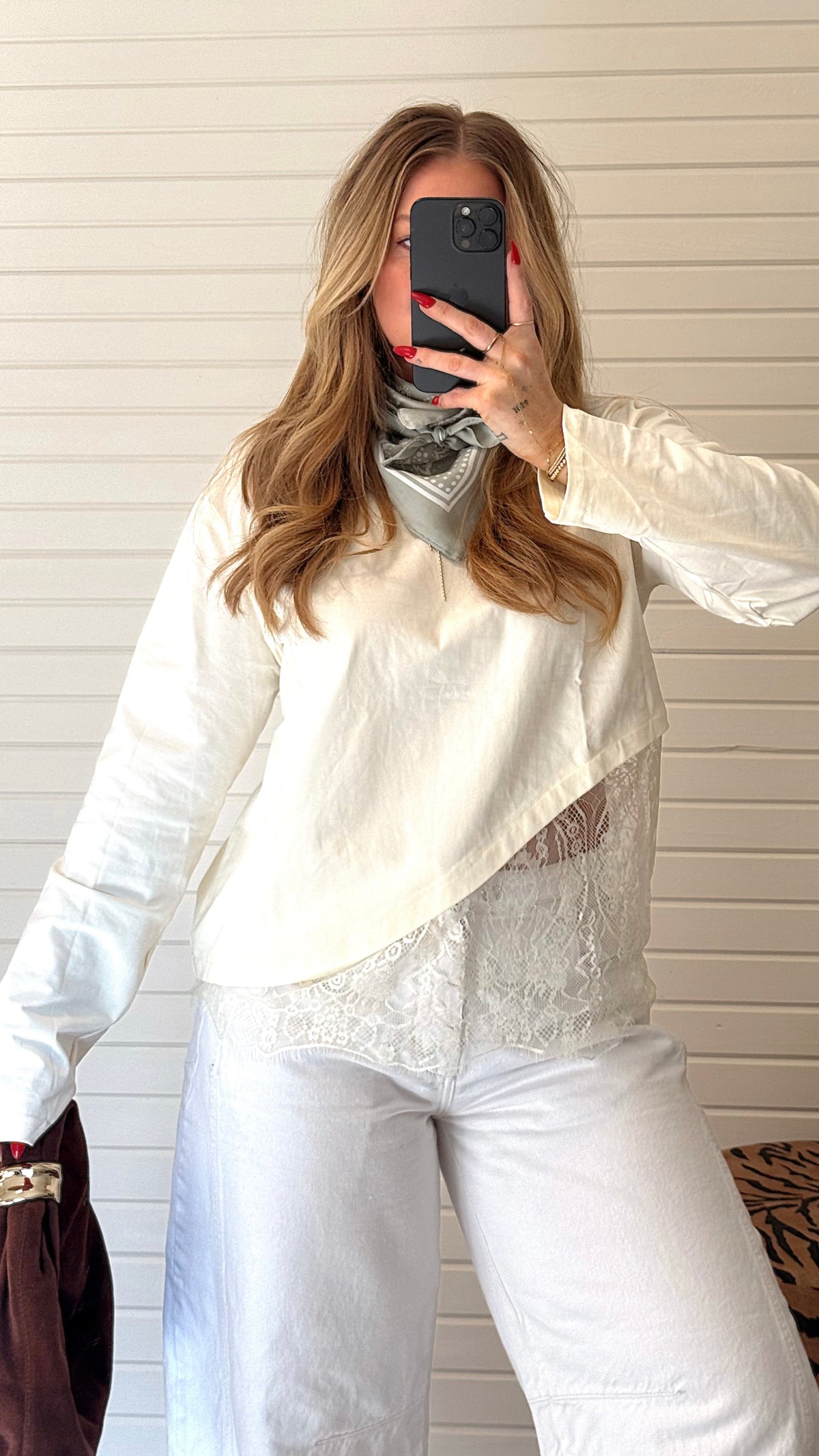 LAUREN LACE TRIM TOP.