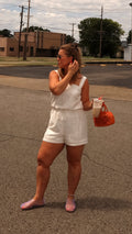 HAPPY HOUR LACETRIM ROMPER.