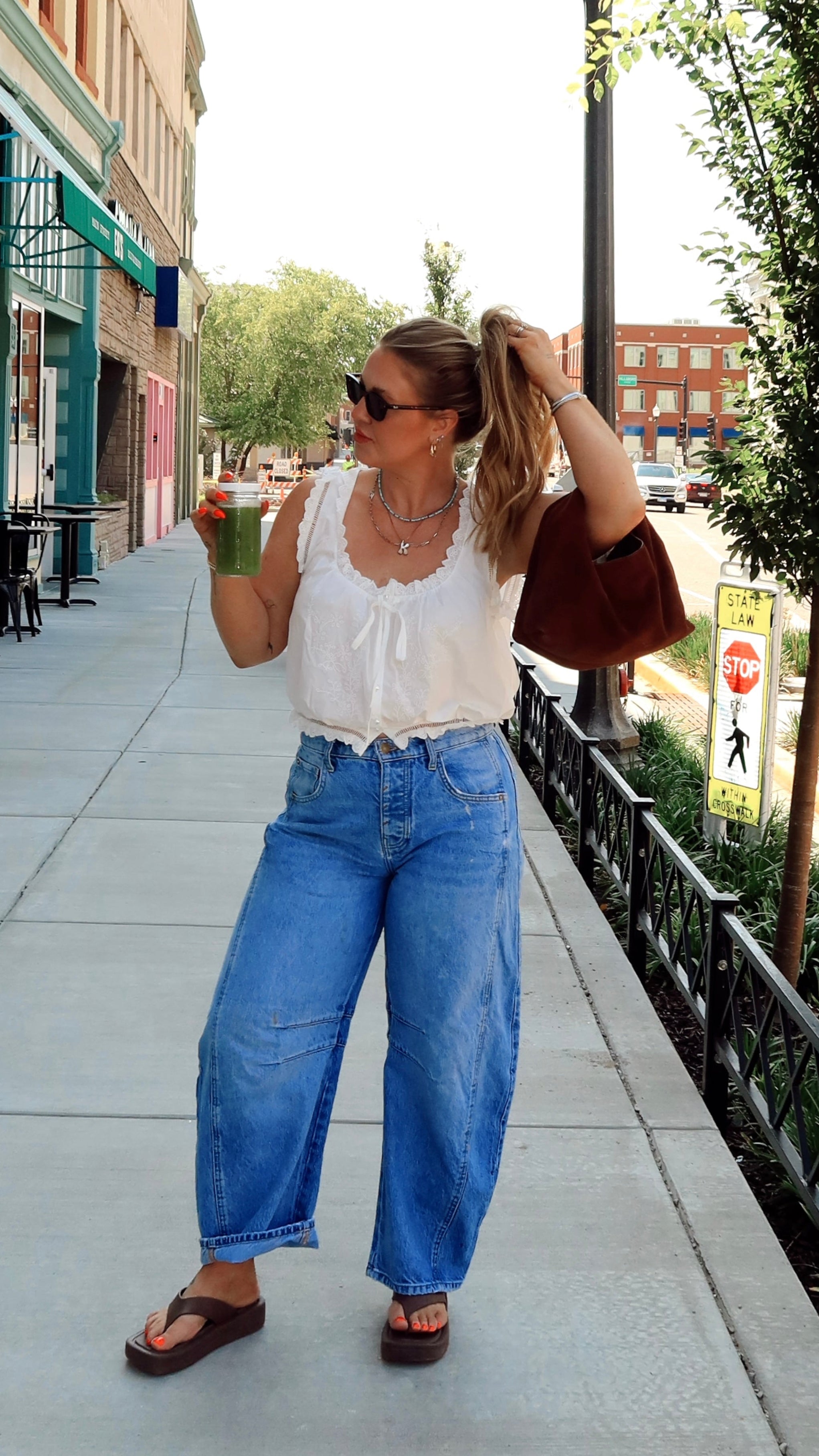 DAINTY EMBROIDERED TOP.