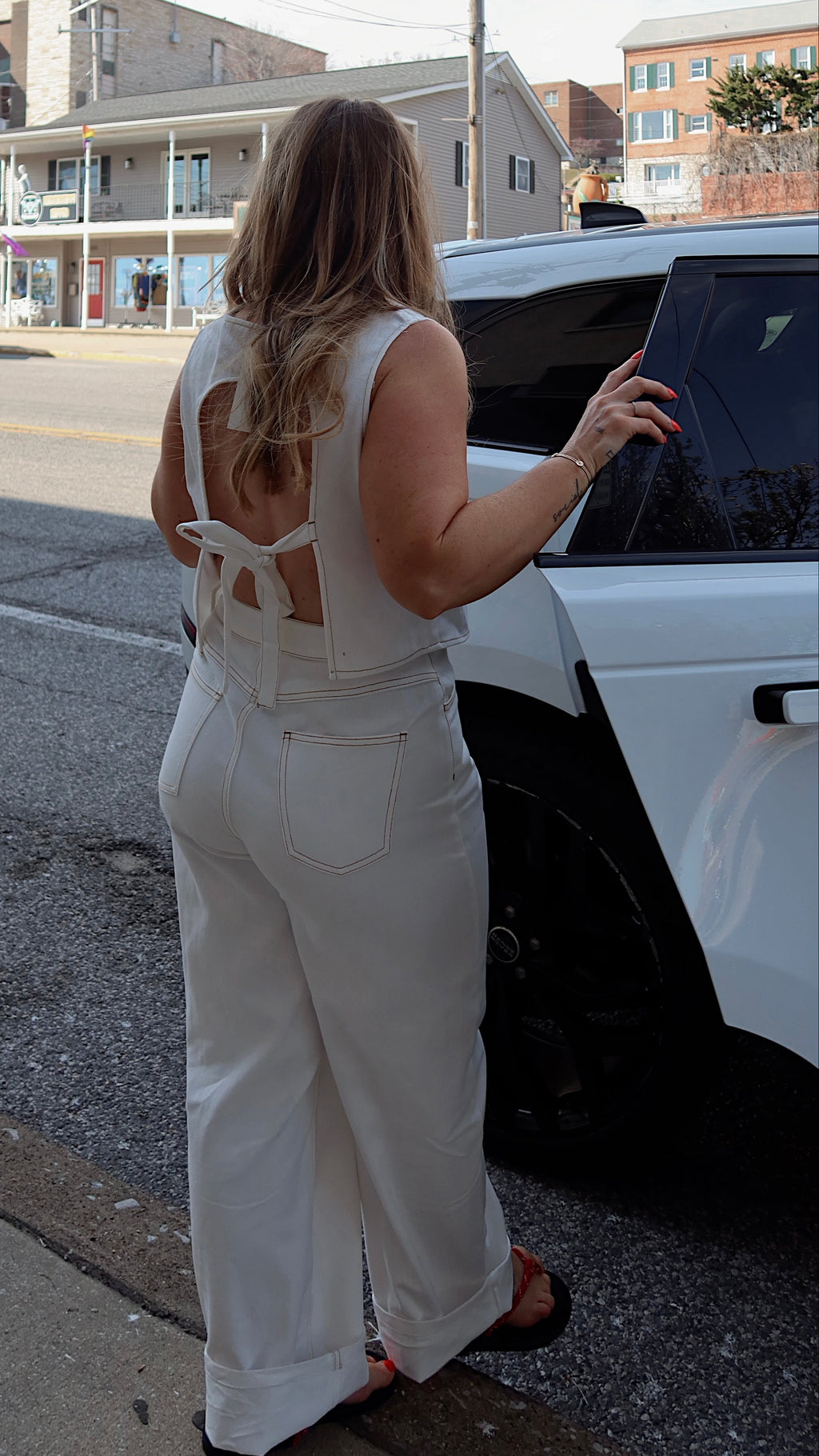 WHIMSY WHITE DENIM SET.