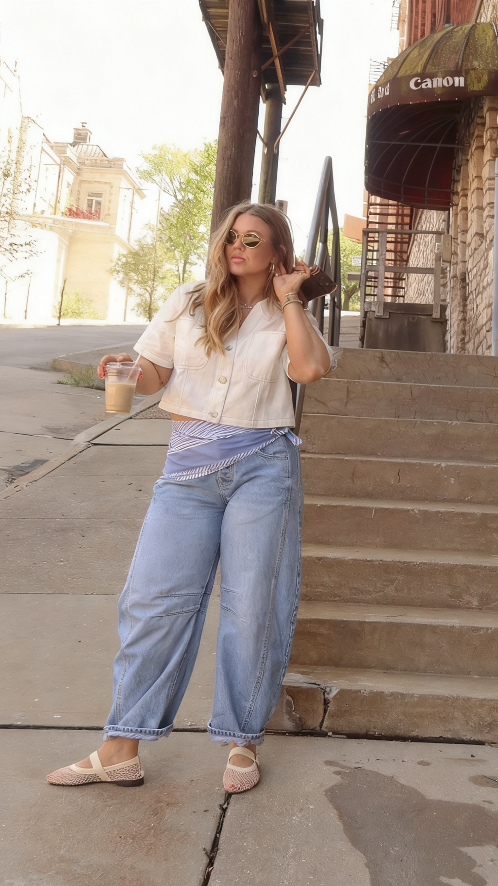 DAPHNE DENIM TOP.
